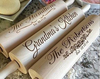Rolling Pin Birch-Personalize, Customize, Engrave-A Special Personalized Gift for the Baker or Pastery Chef You Know