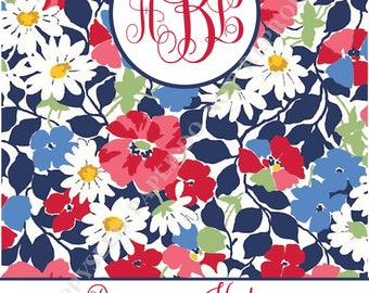 Vera Bradley binder cover and insert, personalized binder cover, with monogram and name, Vera Bradley binder cover - DIGITAL FILE ONLY