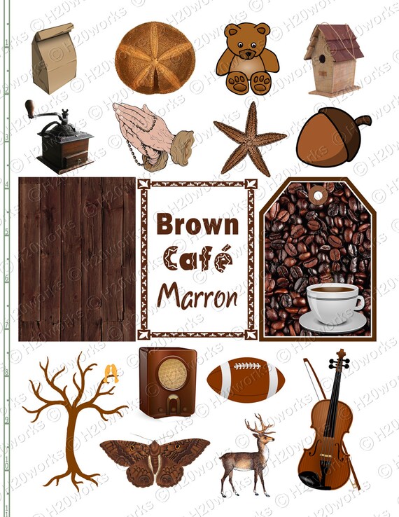 BROWN Stuff Things that are Brown Objects aceo Tag