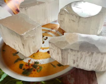 Selenite Crystal | TV Selenite Slab | Raw and Polished Selenite | Crown Chakra Crystal | Selenite Slab Various Sizes