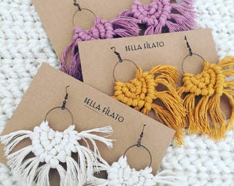 Macrame earrings // Boho earrings