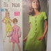 Vintage Simplicity Pattern #7638, Size 14, 1968, Retro Dress Pattern