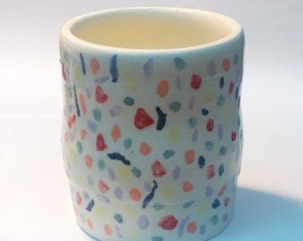 Ceramic toothbrush cup, pencil cup.