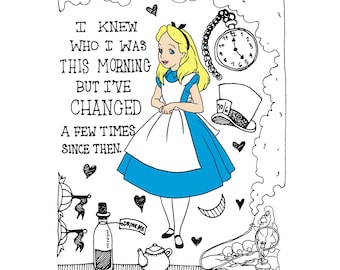 Disney-Alice in Wonderland Print - FREE SHIPPING