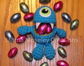 One Crochet Easter Egg Monster