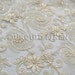 Jasmine Lace Fabric in Ivory - Bridal Lace Fabric w/ a Beautiful Sequins Embroidery Throughout - Perfect For Weddings and Special Events