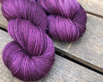 Zwergpflaume - Superwash Blue Faced Leicester, Silk & Cashmere Splendiferous Sock 100g