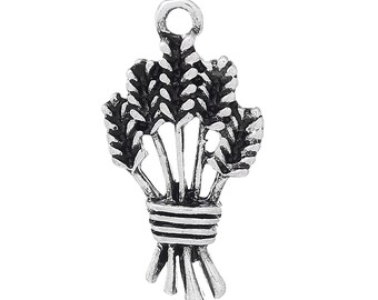 Wheat Charms Wheat Sheaf Pendant Threshing Grain Wheat Bundle Charm 4/10 4339