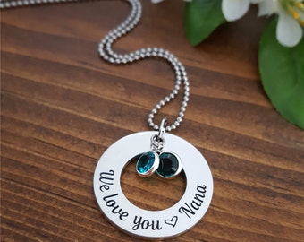 Nana Necklace | Gifts For Nana | Birthstone Nana Necklaces | Nana Gift | Birthstone Necklace For Nana | Nana Gifts | Grandmother Necklace