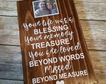 Your love is a memory wood sign