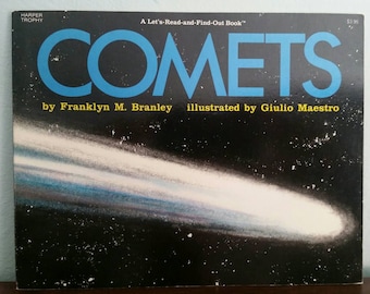 Comets by Franklyn M Branley, illustrated by Giulio Maestro, vintage paperback children's science book