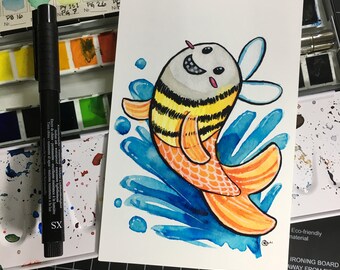 I'm a bumble bee mermaid, mom!