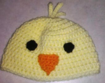 Baby Chick Hat, Baby Bird Hat, Crochet Baby Hat, Easter Hat, First Easter, Spring Hat