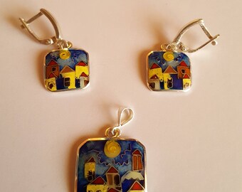 Set from an earring and a pendant