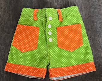 60s High Waisted Polka Dot Shorts 3T 4T