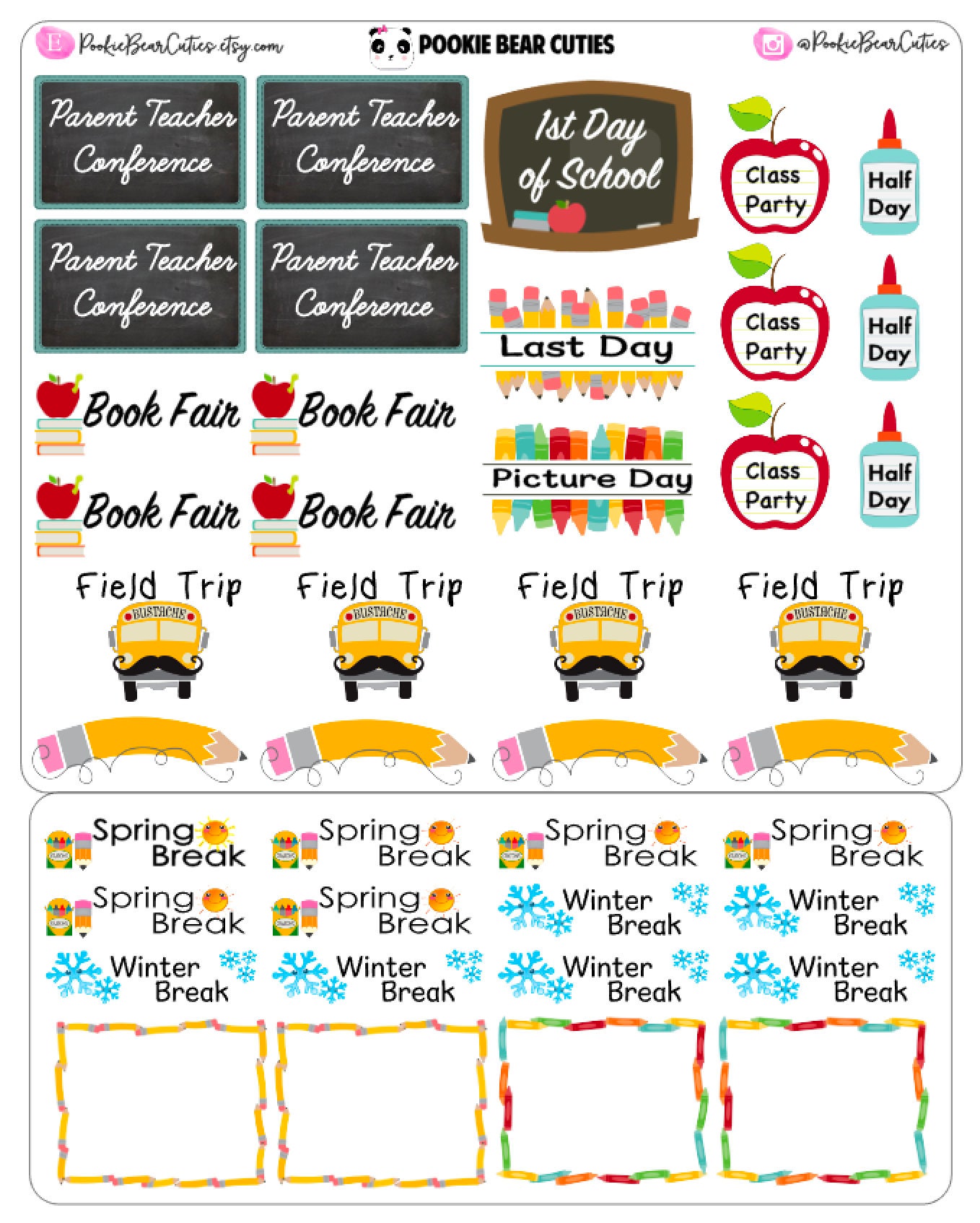 Back to School Stickers0189