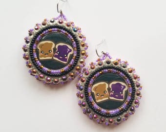 Peanut Butter & Jelly Earrings