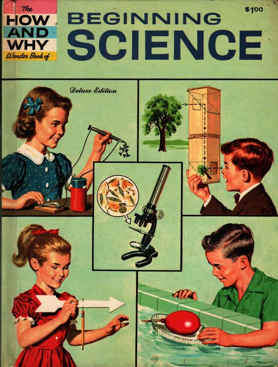How and Why Wonder Book of Beginning Science Deluxe + Jerome Notkin, Sidney Gulkin, William Fraccio, Tony Tallarico (1960) Vintage Kids Book