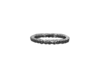 rings cube stackable small of black oxidized sterling silver