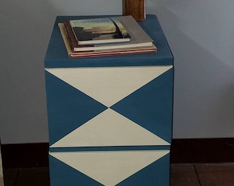 Geometric Bold Nightstand or End Table