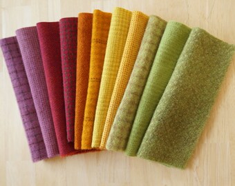 Hand Dyed Felted Wool Fabric in a Beautiful Collection of Colors a Perfect Rug Hooking Wool 3201B