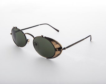 Steampunk Goggle Sunglasses with Side Shields Vintage - Orson