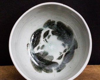 Handmade Black Illustrated Bowl