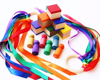 Rainbow Gift, Waldorf learning toy, Wooden toys, Handmade Montessori materials, Fun toys for kids, Rainbow baby, Preschool gift