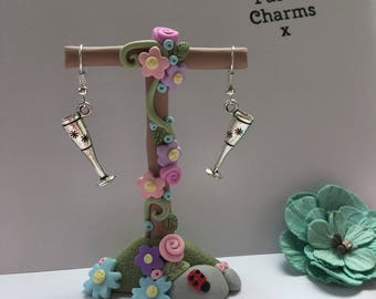 Procecco lover bubbles champagne glass earrings, with gift box x
