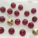 36 pieces Swarovski #6200 8mm Crystal Siam Red AB Rivoli Faceted Drop Pendants Beads