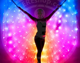 Smart LED Bellydance Rainbow wings - 164LEDs