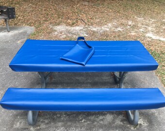 Get Blue Picnic Table Cloth Pics