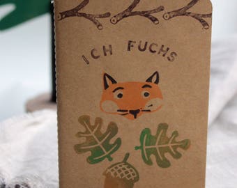 I fuchs-hand printed notebook A6