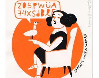 talking with a woman (silkscreen, limited edition)