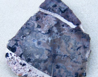 Speckled Jasper Slab - Pinkish Tan & White Handmade Stone Slice by JewelryArtistry - SL357