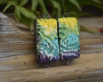 Groovy- Handmade Porcelain Connectors