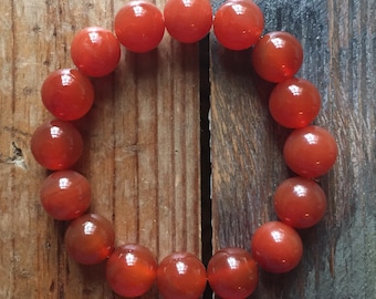 Carnelian | Super Chunky 12 mm | Spiritual Junkies | Yoga + Meditation | Mala Bracelet
