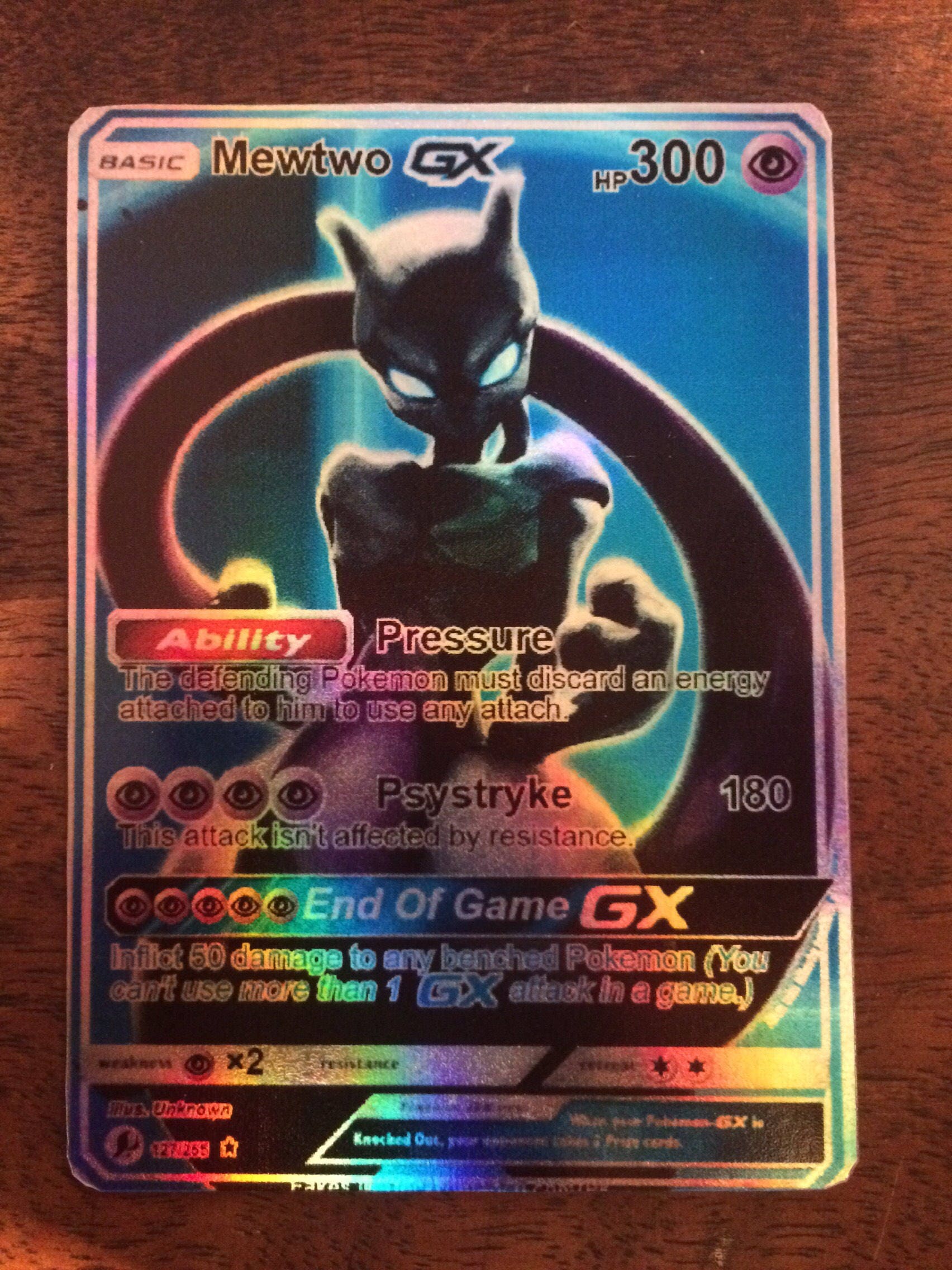 Mewtwo shadow gx ex pokemon card orica proxy