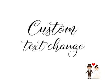 Custom Text Change, Change Or Add Text To Any Design