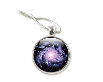 Galaxy - Glas Galaxy Halskette - Spiral Galaxy Halskette - Glas Anhänger Schmuck