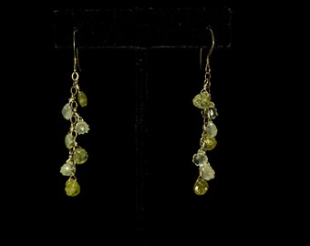 Handcrafted Prehnite and Sterling Silver Earrings