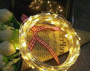 String Lights: Up to 49 ft & 300 Fairy Lights for Home Decor, Weddings. Aisle Runners, etc. Battery-powered, plug-in, or solar powered.