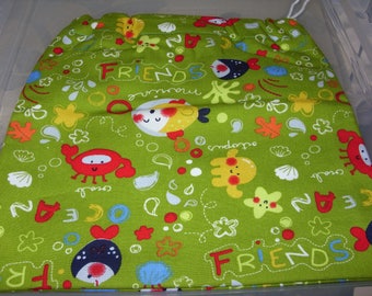 Wash bag with sea life creatures design
