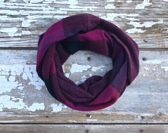 Infinity Scarf Plum Plaid Scarf Baby Scarf Chunky Scarf Purple Baby Scarf Bib Scarf Baby Toddler Scarf Baby Infinity Scarf Drool Bib Kids
