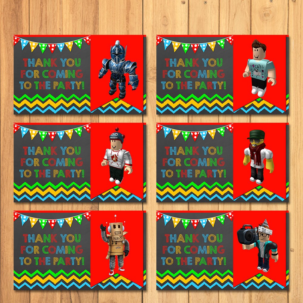 Roblox Party Tags Chalkboard Roblox Birthday Roblox Party
