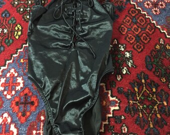 Vintage lace-up bodysuit