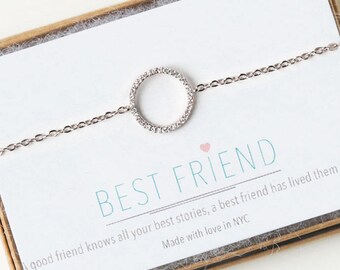 Silver Eternity Bracelet, Best Friend Bracelet, Friendship Bracelets, Silver Charm Bracelet, Gift For Her, B162-S