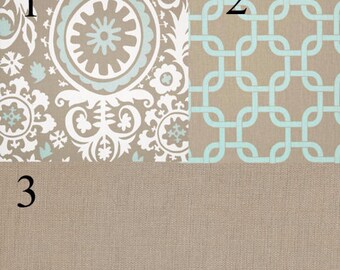 Dog crate pad, dog bed, crate pad, khaki/blue dog pad