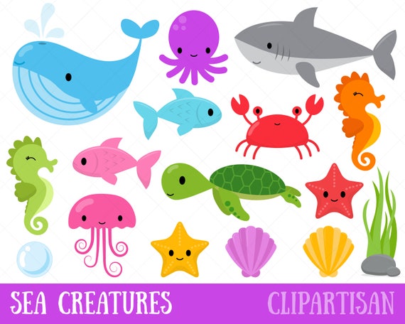 Sea Creatures Clipart Under the Sea Clip Art Whale Shark