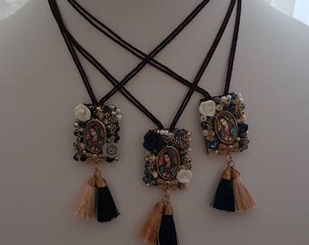 Catholic Necklace ,Scapular Lady Guadalupe, Catholic Necklace, Religious Gift, Necklace, Virgen de Guadalupe, Mexican Jewelry